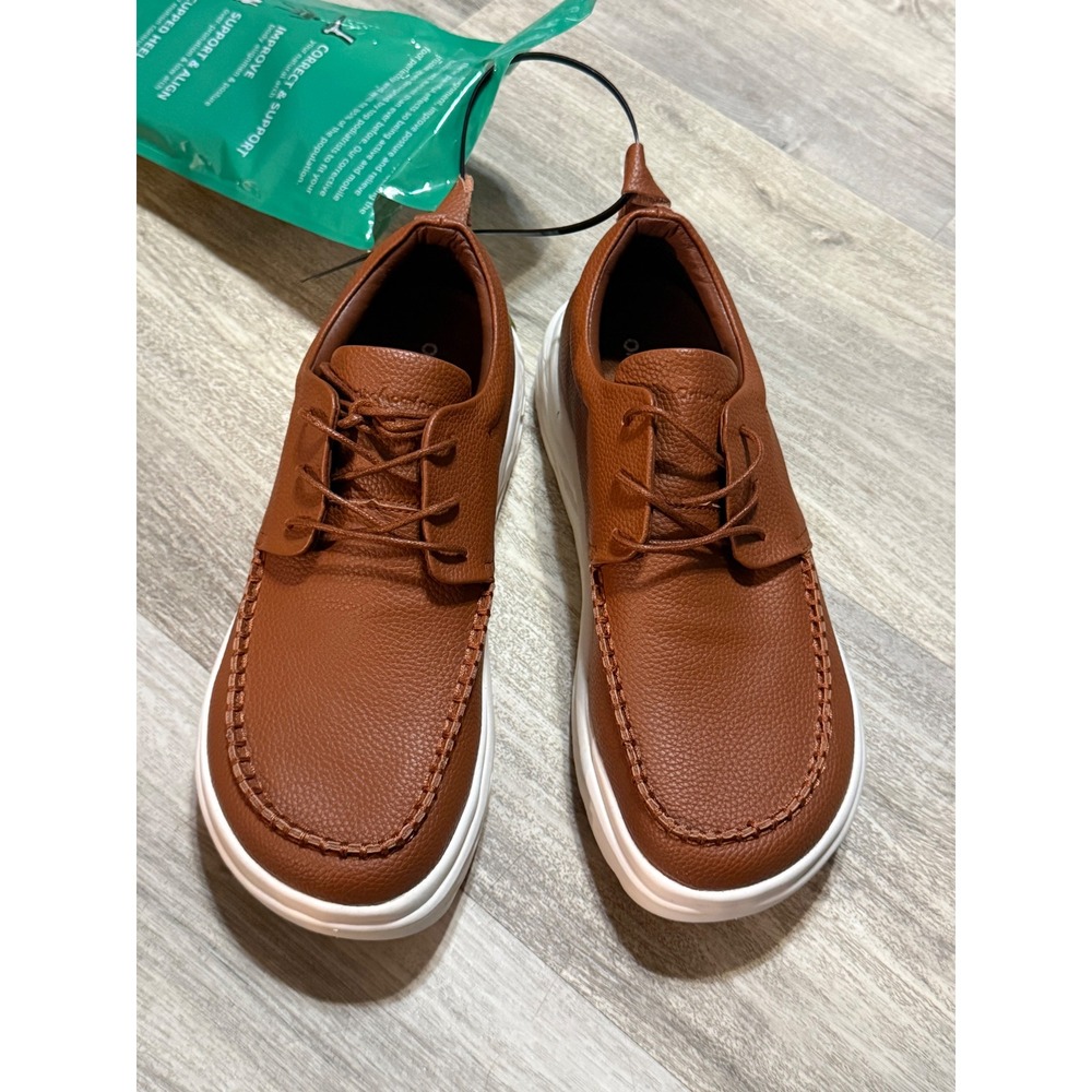 OrthoComfort Brown Leather Lace Up Oxford Casual Shoes Mens‎ Size 10 OFTN19B